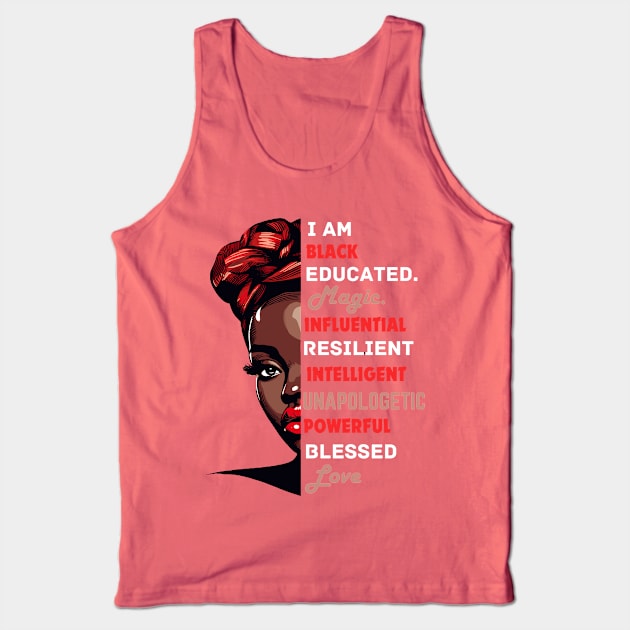 I Am Black Woman Afrocentric Tank Top by Graceful Designs